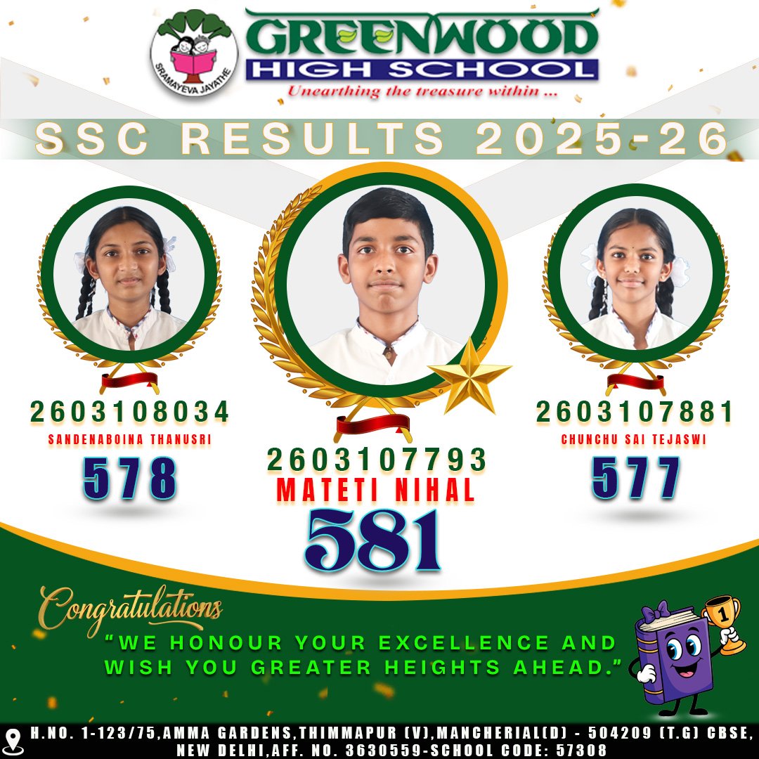 Greenwood High School Celebrates Outstanding SSC Results 2025–26